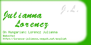 julianna lorencz business card